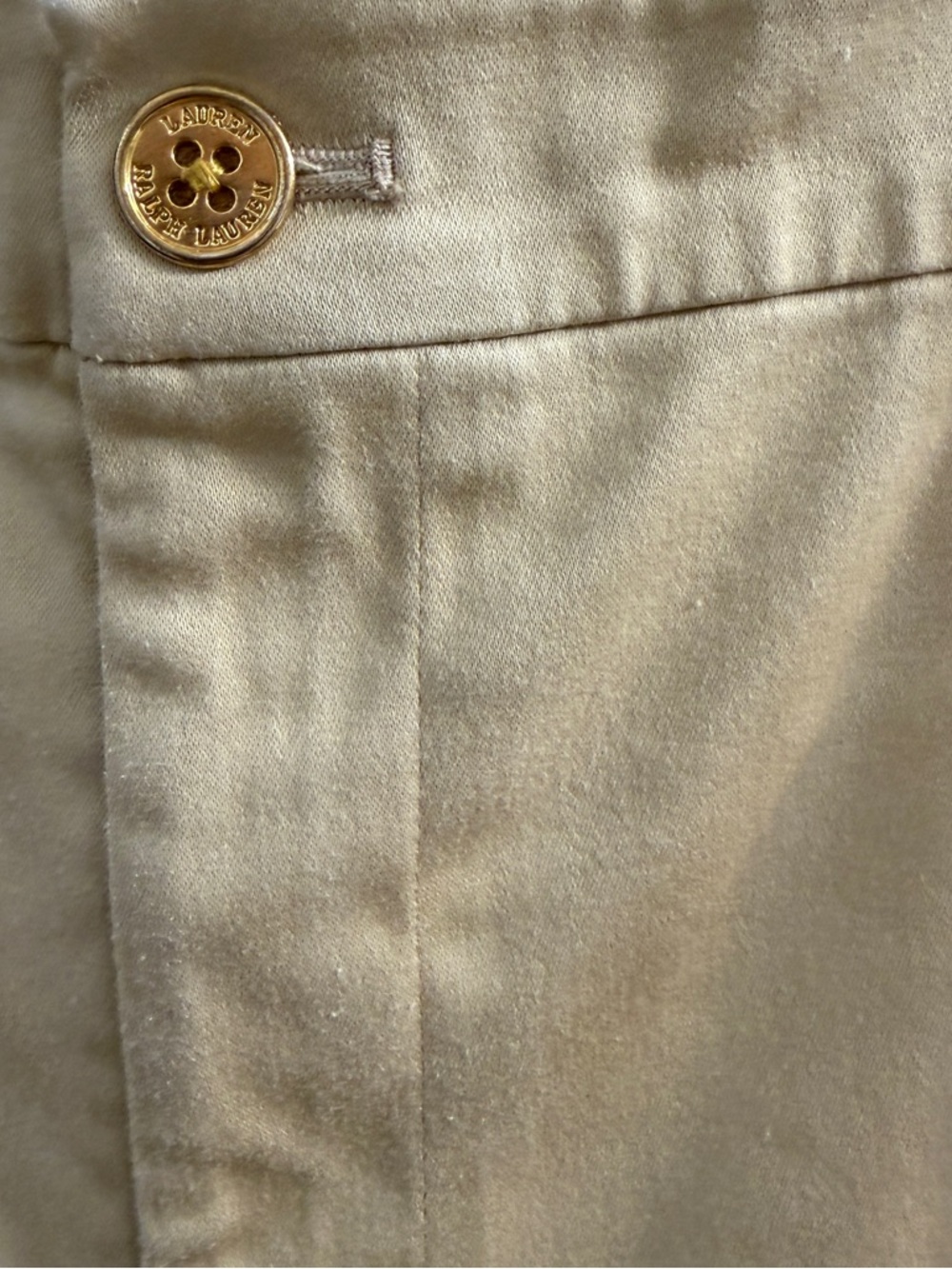 Lauren Ralph Lauren Khaki Chino Shorts Plus Size 22W - Picture 3 of 10